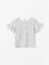 LC Waikiki Crew Neck Striped Short Sleeve Girl T-Shirt
